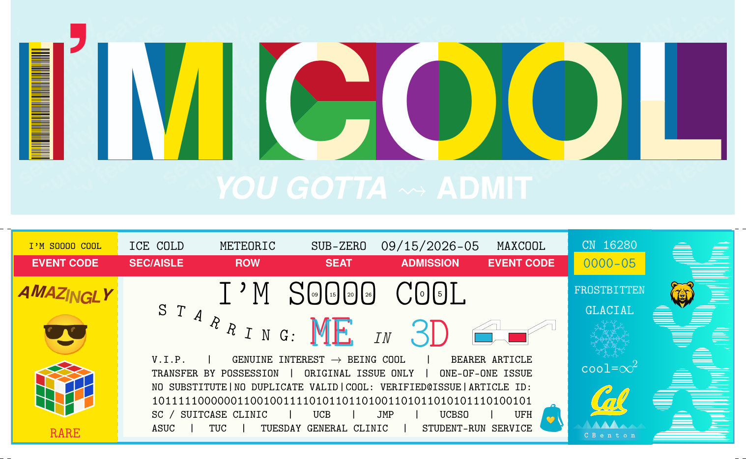 Suitcase Clinic I’M COOL unit 05 front and back