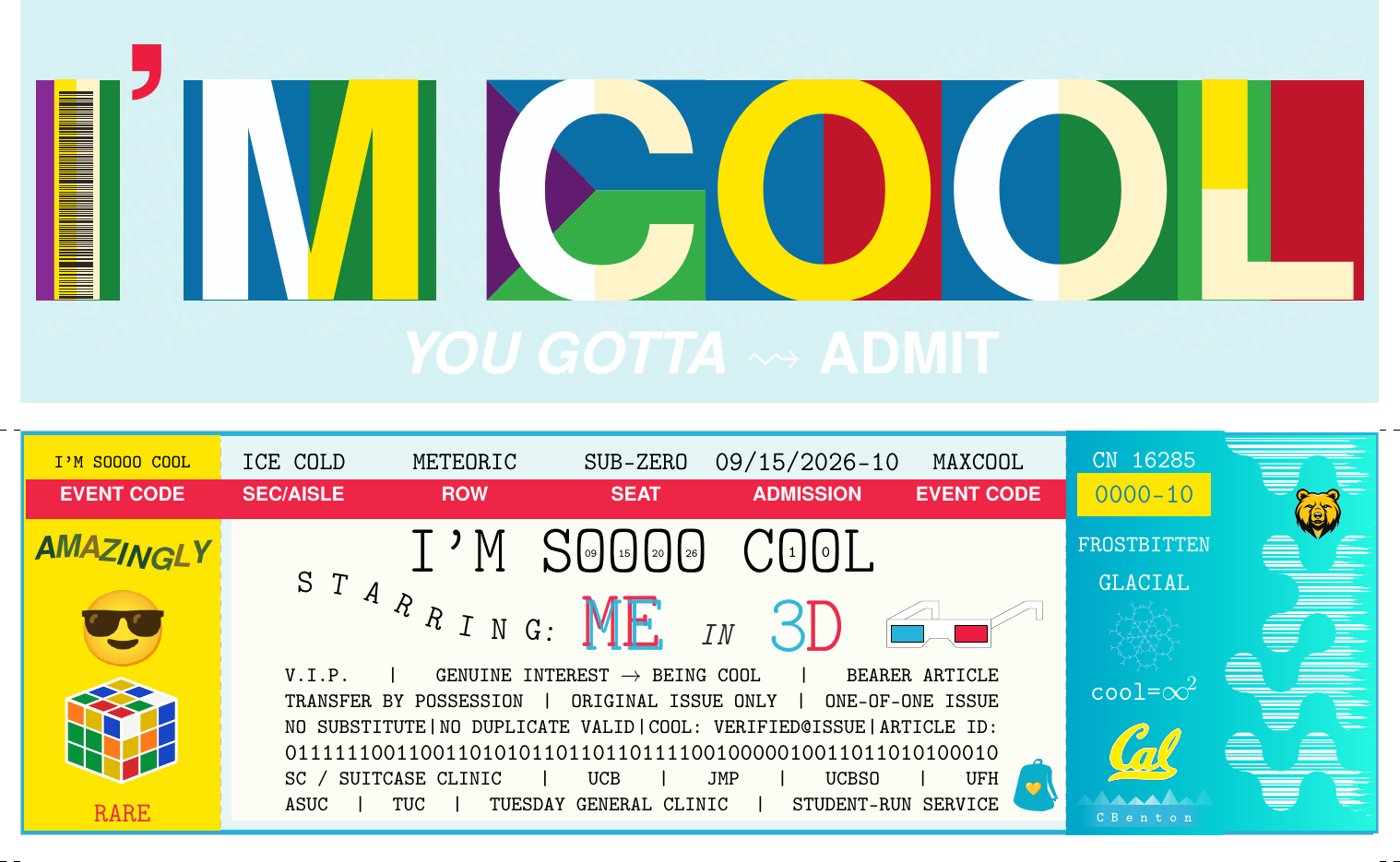 Suitcase Clinic I’M COOL unit 10 front and back